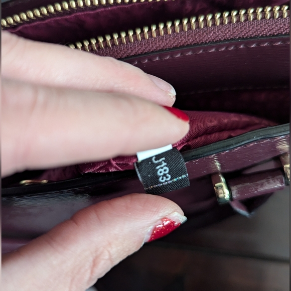 Kate Spade Mahogany/Burgundy Bixby Place Lise Satchel - Picture 6 of 17